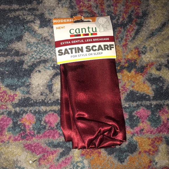 NWT Cantu Satin Sleep Solid Scarf in deep red - Picture 3 of 6